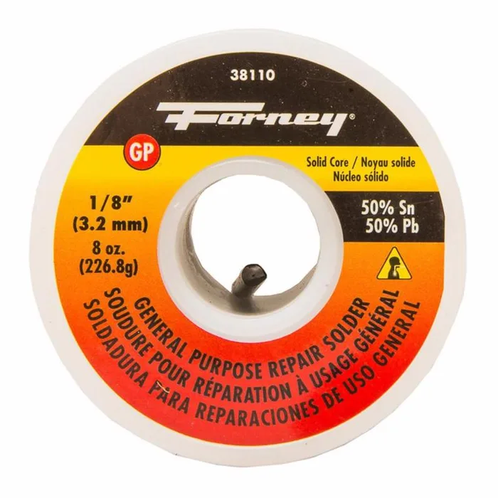 Forney 8 oz Solid Wire Solder 0.13 in. D Tin/Lead 50/50 1 pc