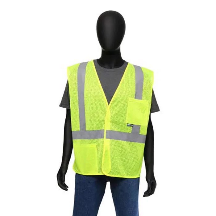 Safety Works Reflective Safety Vest Lime One Size Fits Most (Pack of 3)