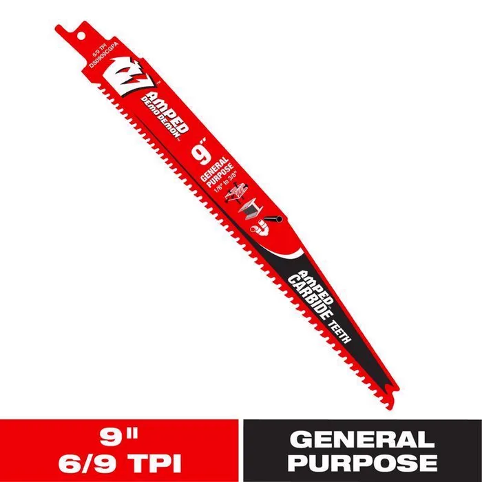 Diablo Demon Amped 9 in. Carbide Reciprocating Saw Blade 6/9 TPI 1 pk