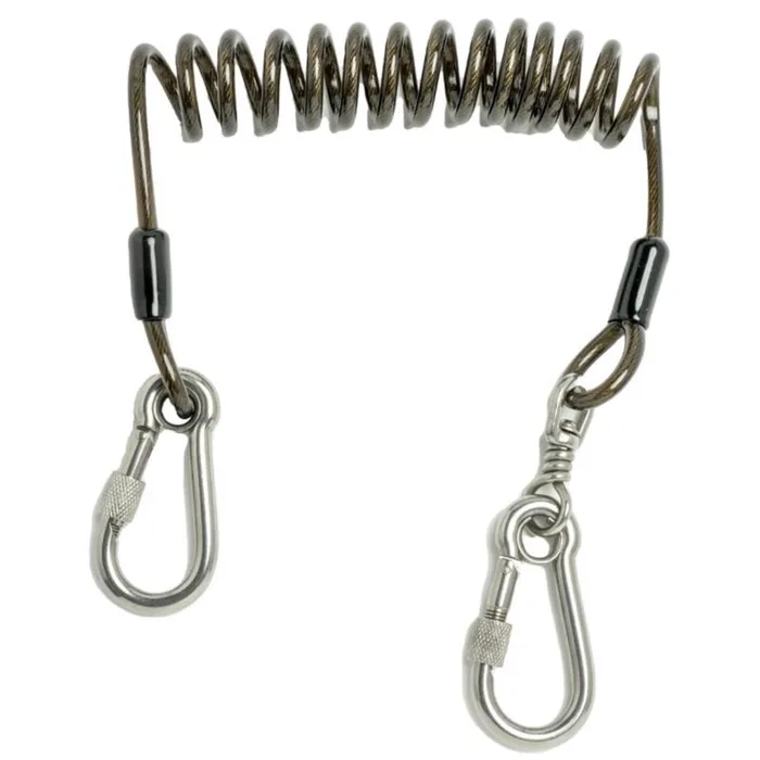 DeWalt Stainless Steel Coiled Tool Lanyard 4 in. L 2 lb. cap. Silver 1 pc