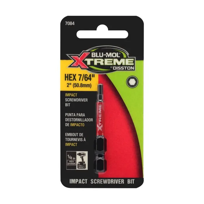 Blu-Mol Xtreme Hex 7/64 in. X 2 in. L Screwdriver Bit S2 Tool Steel 1 pk