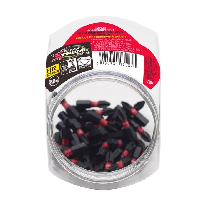 Blu-Mol Xtreme Phillips 1 in. L Screwdriver Bit S2 Tool Steel 1 pc (Pack of 50)