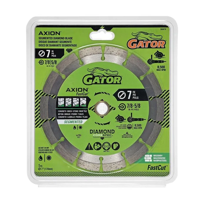 Gator FastCut 7 in. D X 5/8 and 7/8 in. Diamond Segmented Rim Saw Blade 1 pk
