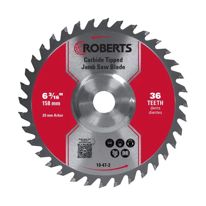 Roberts 6-3/16 in. D X 20 mm Carbide Tipped Saw Blade 36 teeth 1 pk