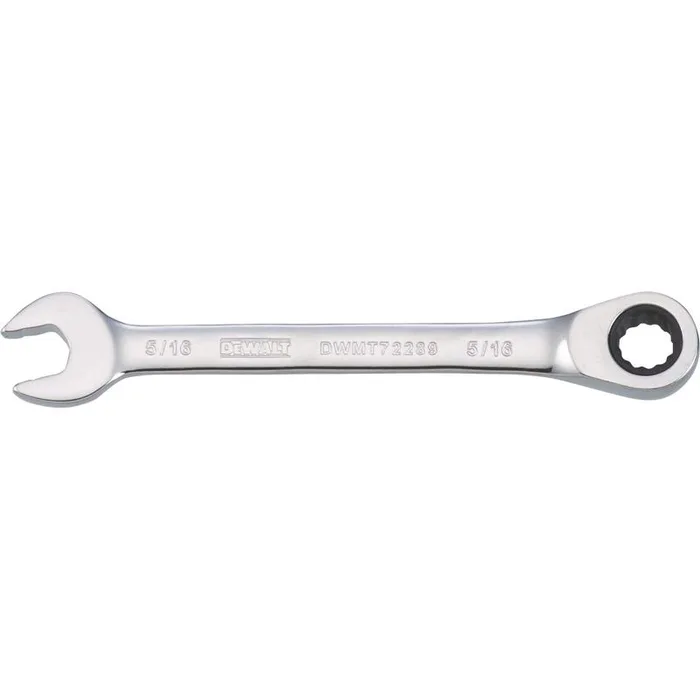 DeWalt 5/16 in. X 5/16 in. 12 Point SAE Ratcheting Combination Wrench 4-3/8 in. L 1 pc