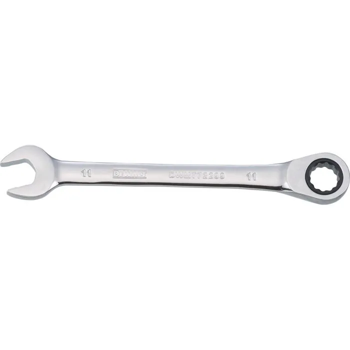 DeWalt 11 mm X 11 mm 12 Point Metric Ratcheting Combination Wrench 5-25/32 in. L 1 pc