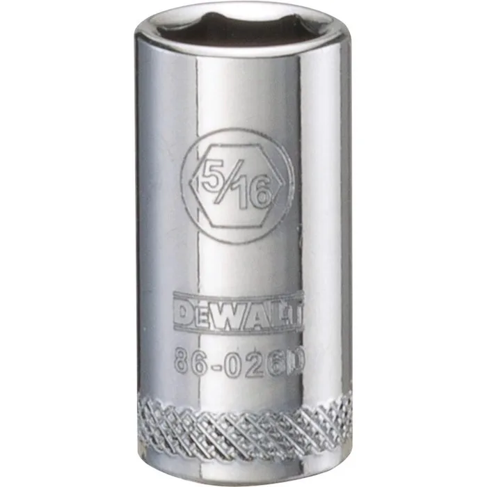 DeWalt 5/16 in. X 1/4 in. drive SAE 6 Point Socket 1 pc