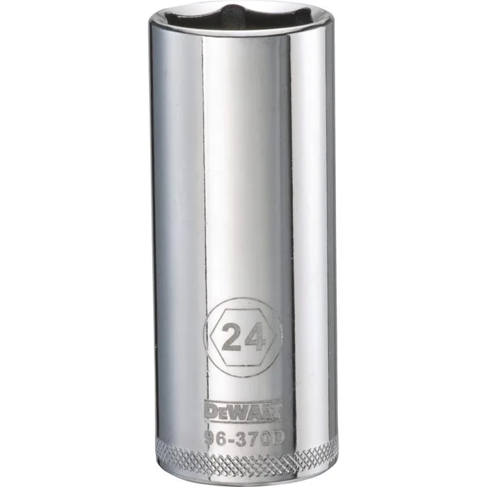 DeWalt 24 mm X 1/2 in. drive Metric 6 Point Deep Socket 1 pc