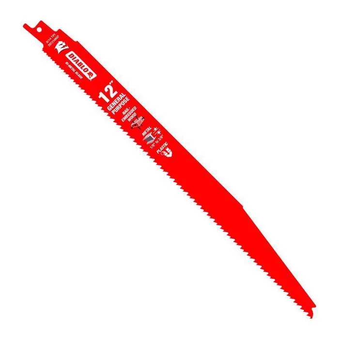 Diablo 12 in. Bi-Metal Reciprocating Saw Blade 8/14 TPI 25 pk