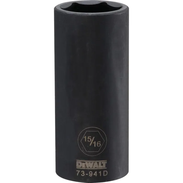 DeWalt 15/16 in. X 1/2 in. drive SAE 6 Point Deep Impact Socket 1 pc