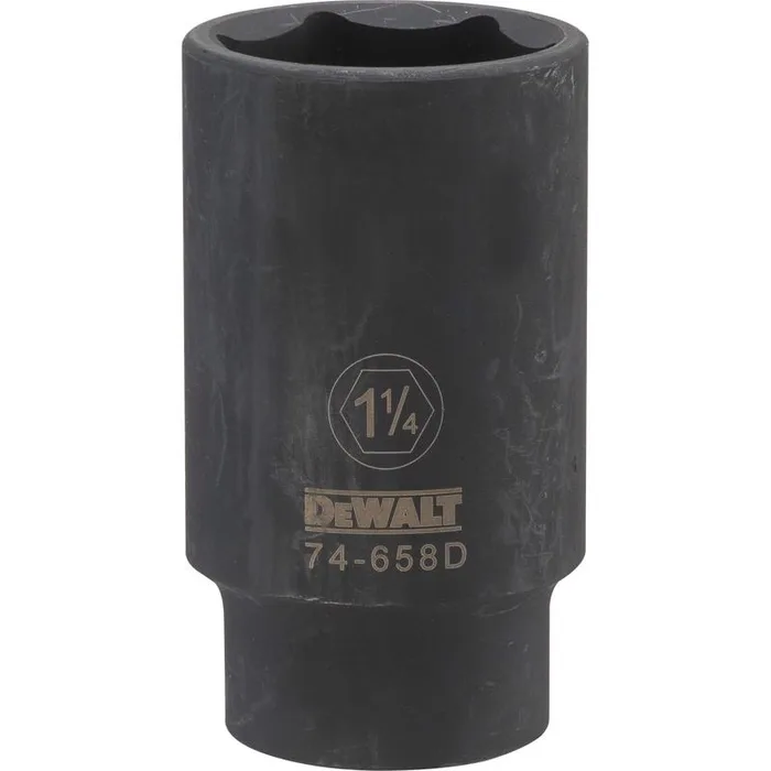 DeWalt 1-1/4 in. X 1/2 in. drive SAE 6 Point Deep Impact Socket 1 pc