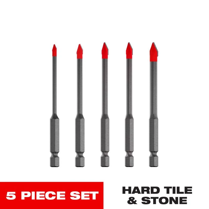 Diablo 3-1/2 in. L Carbide Tipped Tile and Stone Drill Bit Set Hex Shank 5 pc