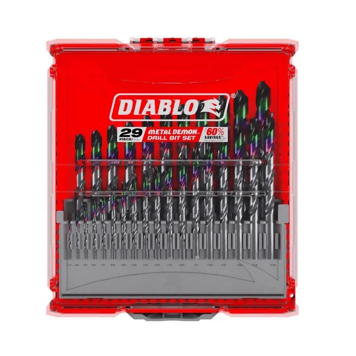 Diablo Metal Demon Stainless Steel Drill Bit Set 3-Flat Shank 29 pk