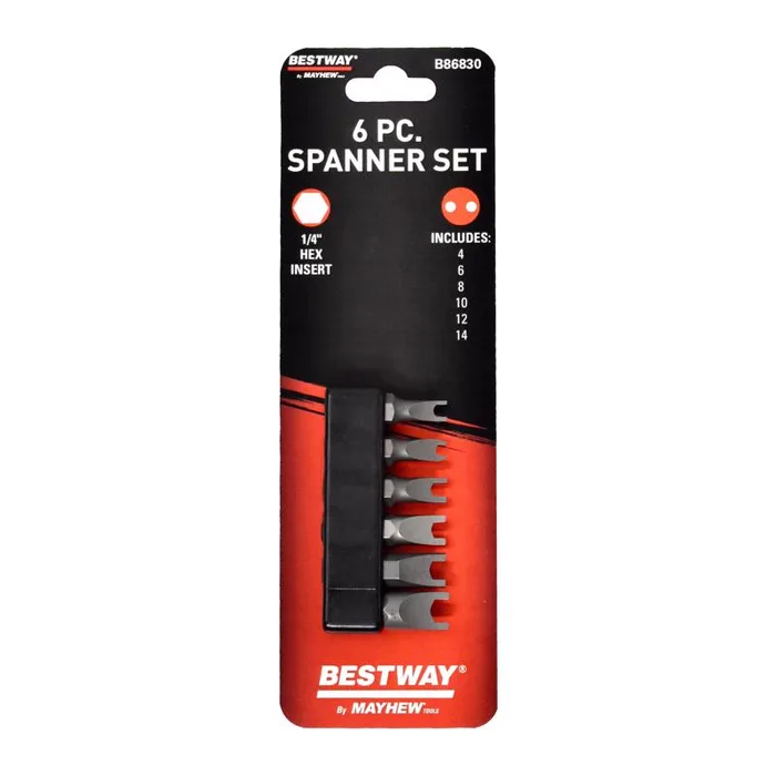 Mayhew Bestway Spanner Screwdriver Bit Set 6 pc