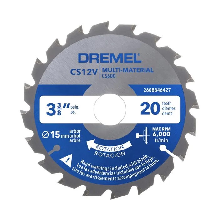 Dremel Blueprint 3-3/8 in. D X 15 mm Circular Saw Blade 20 teeth