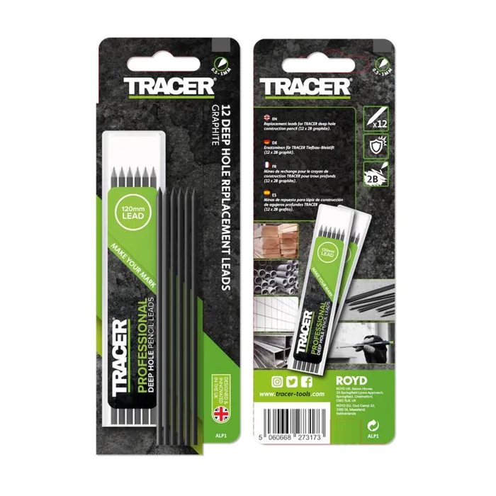 Tracer 8 in. L Replacement Leads Black 12 pc