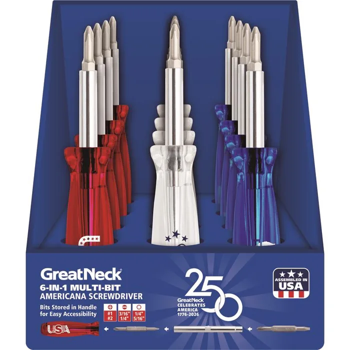 GreatNeck 6-in-1 Screwdriver 12 pk (Pack of 12)