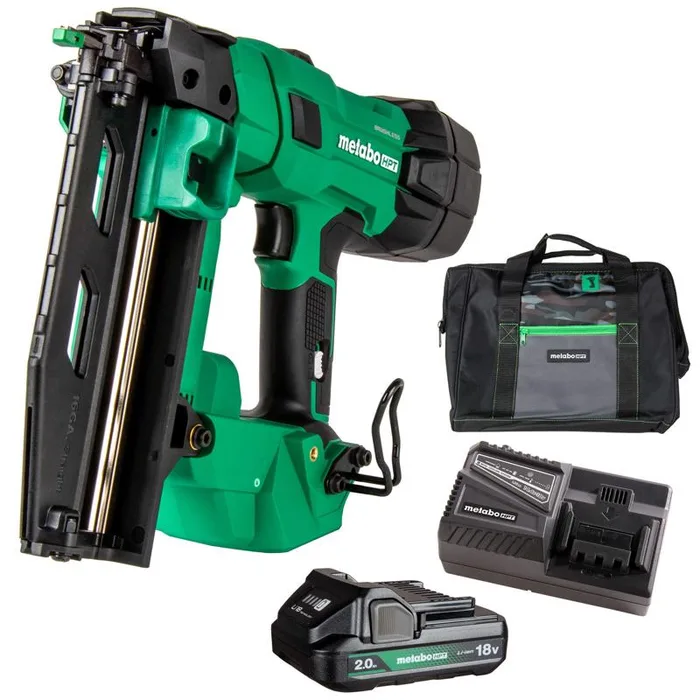 Metabo HPT 16 Ga. Cordless 0 deg Straight Finish Nailer Kit (Battery & Charger) 18 V