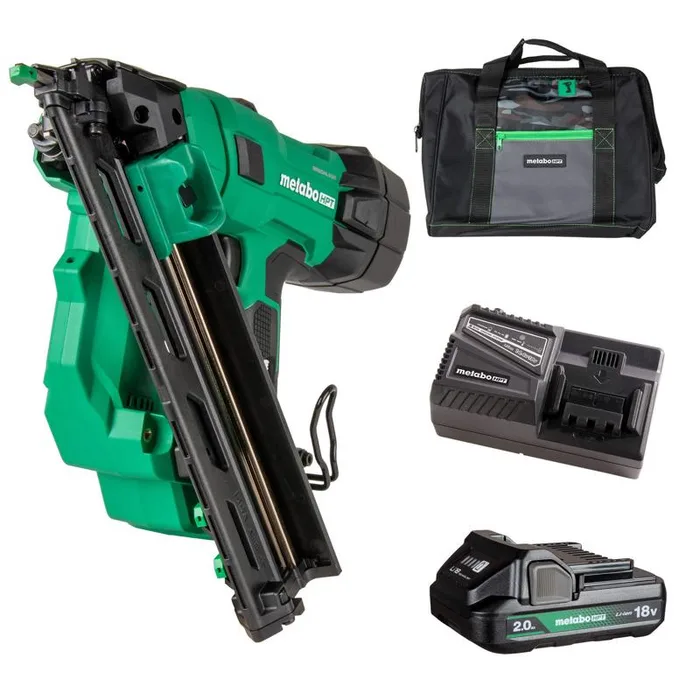 Metabo HPT 15 Ga. Cordless 34 deg Angled Finish Nailer Kit (Battery & Charger) 18 V