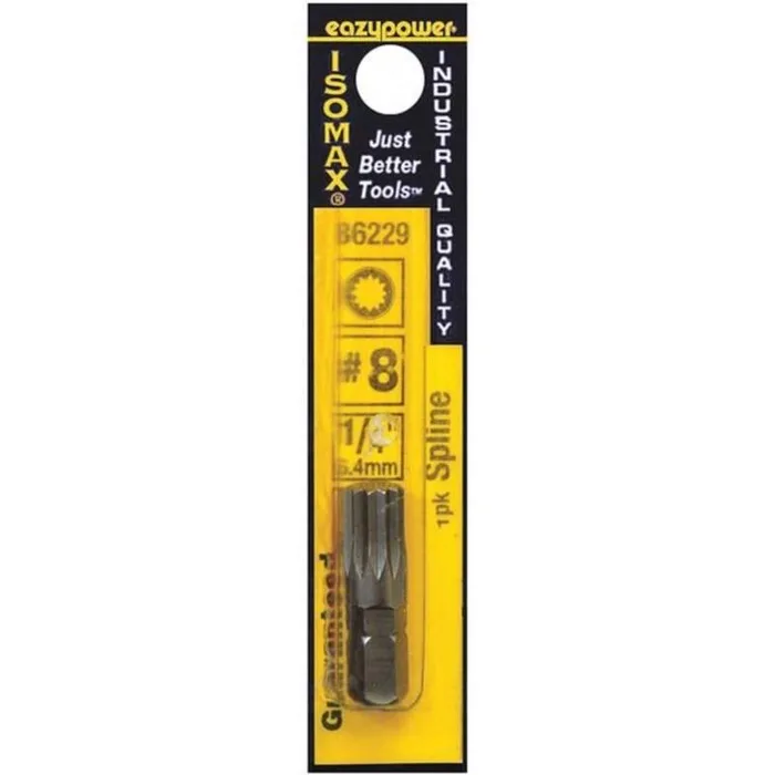 Eazypower Isomax Spline #8 X 1 in. L Power Bit Alloy Steel 1 each