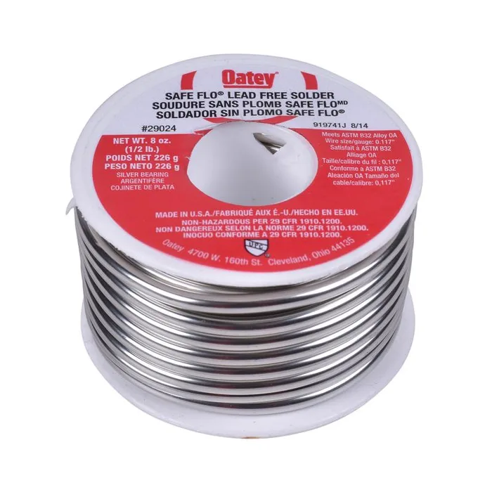 Oatey 8 oz Lead-Free Plumbing Wire Solder Silver Alloy 1 pc