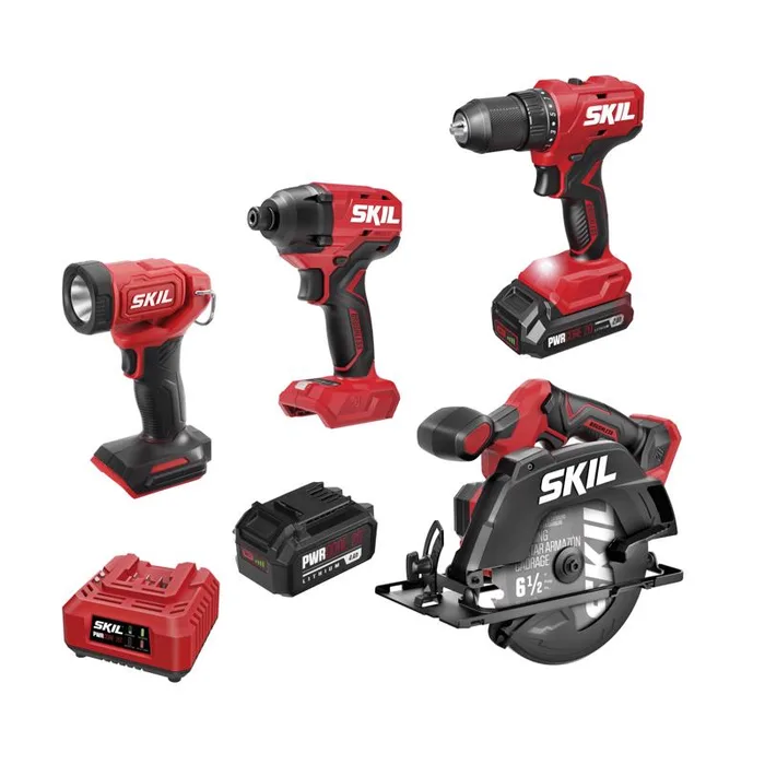 SKIL Cordless Brushless 4 Tool Combo Kit
