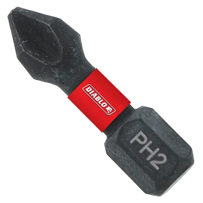 Diablo Phillips #2 X 1 in. L Driver Bit Steel 1 pc (Pack of 50)