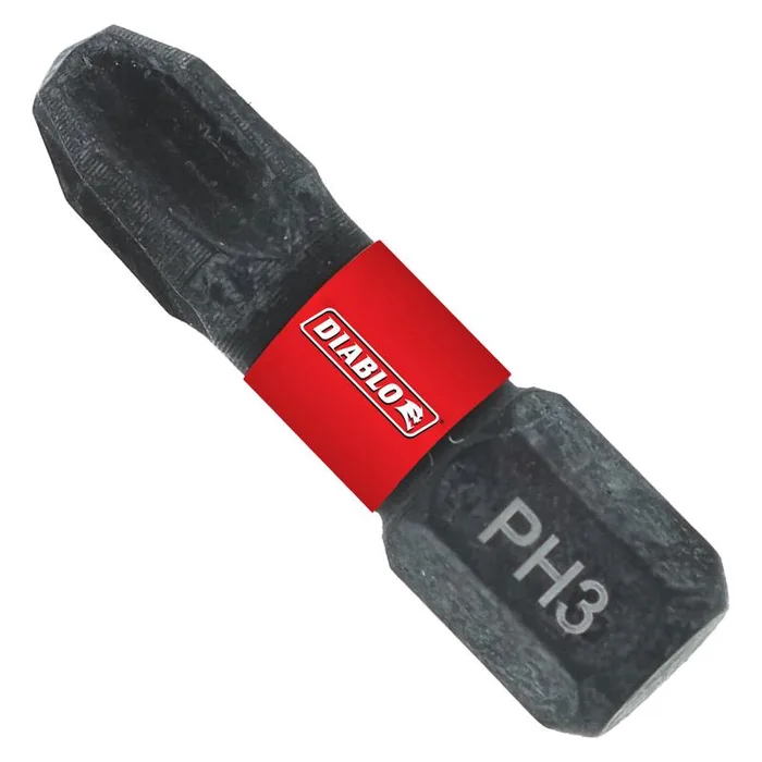 Diablo Phillips #3 X 1 in. L Screwdriver Bit Steel 1 pc (Pack of 50)