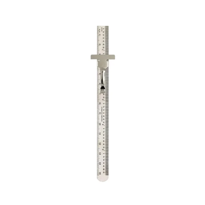 General 6 in. L X 0.46 in. W Stainless Steel Precision Pocket Rule Metric and SAE