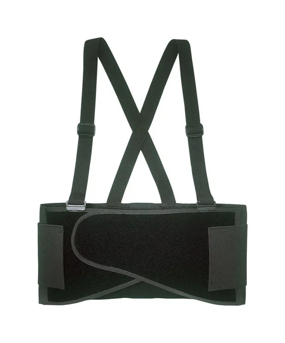 CLC 46 in to 56 in. Elastic Support Belt with Suspenders Back Support Belt Black XL 1 pc