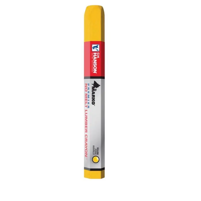 C.H. Hanson Premier No Melt 4.5 in. L Lumber Crayon Yellow 1 pc (Pack of 12)