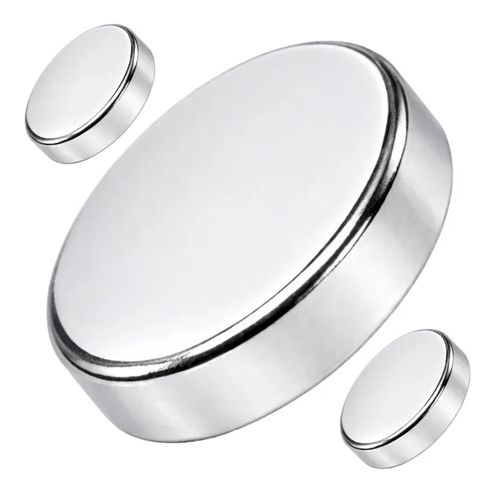 Magnet Source .118 in. L X .709 in. W Silver Super Disc Magnets 6.5 lb. pull 3 pc