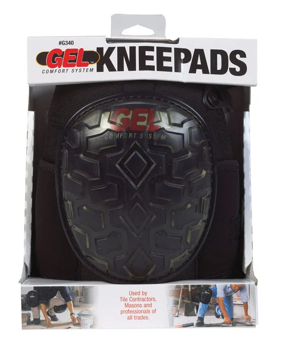 CLC 8.2 in. L X 8 in. W Gel Knee Pads Black