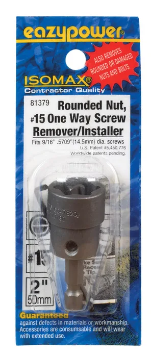 Eazypower Isomax #15 Steel Screw Remover/Installer 2 in. 1 pc