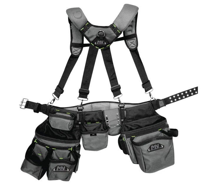 McGuire-Nicholas 30 pocket Ballistic Nylon Foam Suspension Rig 3.5 in. L X 16 in. H Gray 53 in.