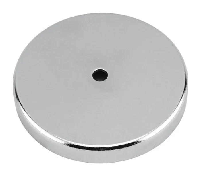 Magnet Source .303 in. L X 2.04 in. W Silver Round Base Magnet 25 lb. pull 1 pc