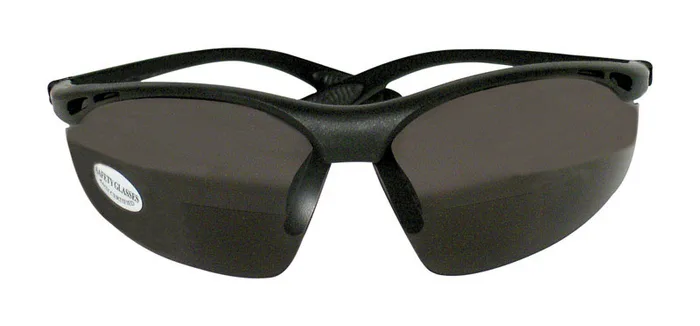 Sierra Ranch Bi-Focal Safety Readers Smoke Lens Black Frame 1 pc (Pack of 12)