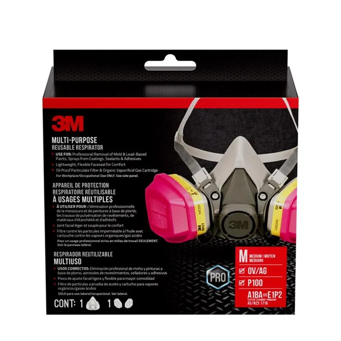 3M P100 Multi-Purpose OV/AG Respirator M 1 pk