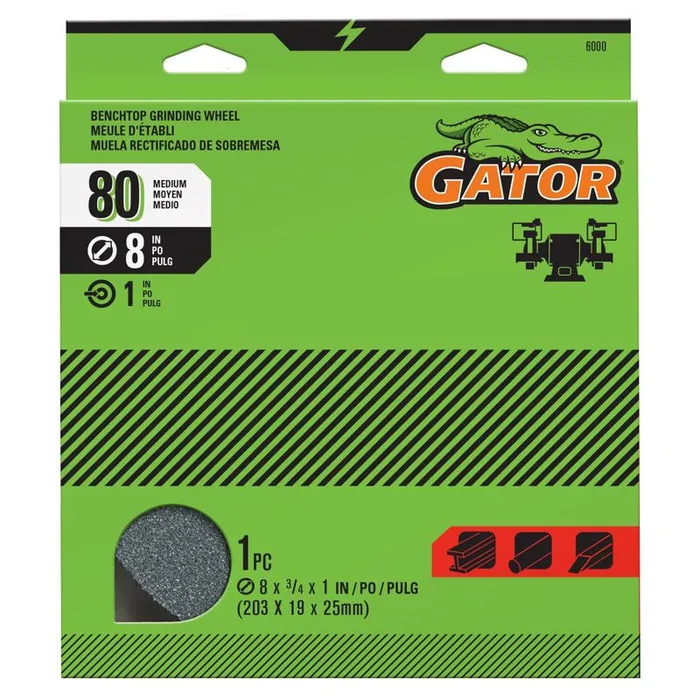 Gator 8 in. D X 1 X 1 in. thick Grinding Wheel 1 pc