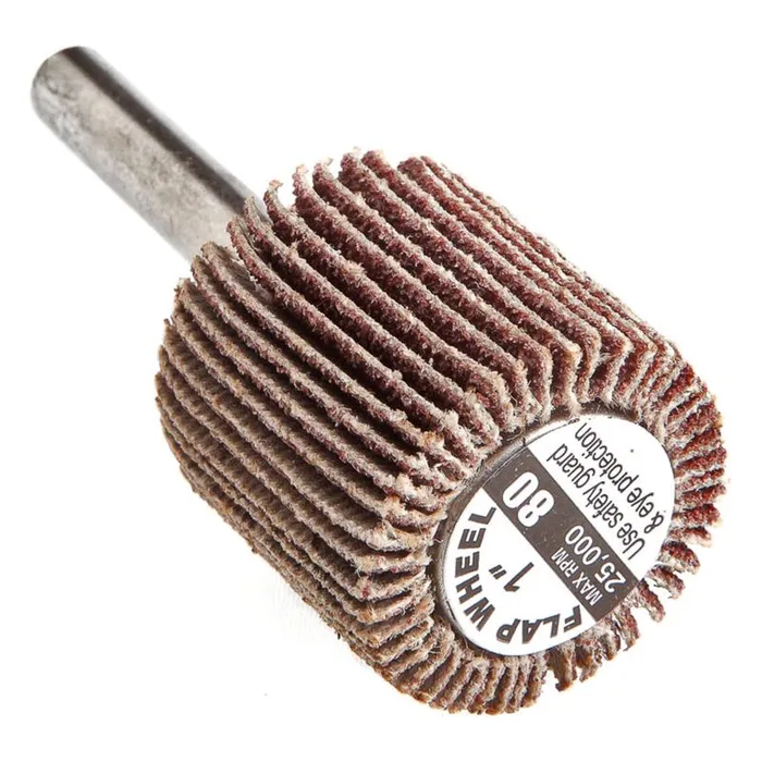 Forney 1 in. D X 1/4 in. Aluminum Oxide Flap Wheel 80 Grit 1 pc