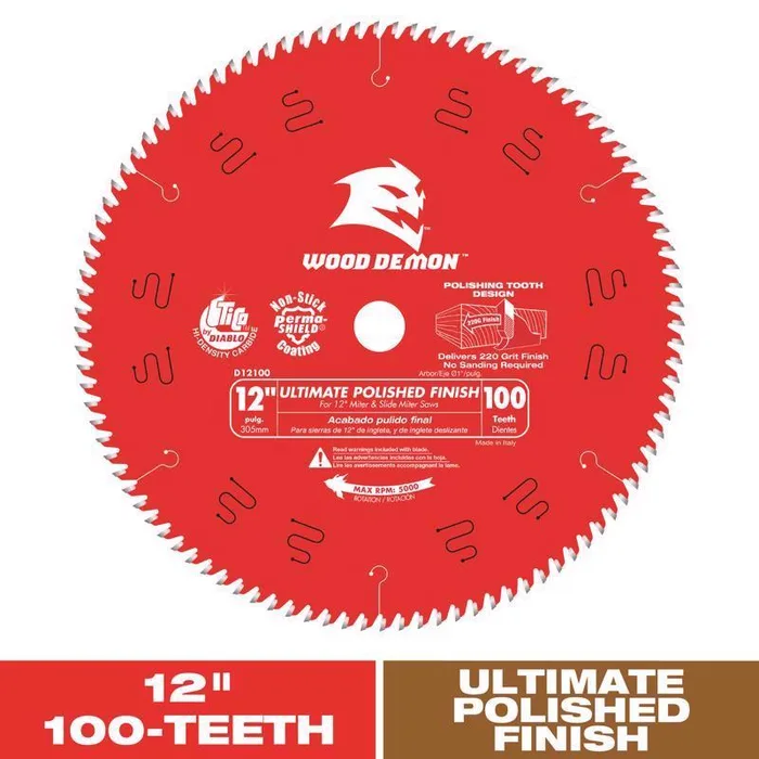 Diablo 12 in. D X 1 in. TiCo Hi-Density Carbide Circular Saw Blade 100 teeth 1 pk