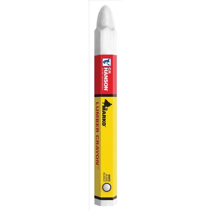 C.H. Hanson 4.5 in. L Lumber Crayon White 1 pc (Pack of 12)