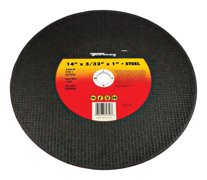 Forney 14 in. D X 1 in. X 5/32 in. thick Aluminum Oxide Metal Cutting Wheel 1 pc