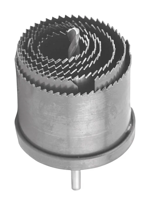 GreatNeck Assorted in. Steel 1 in. L X 1/4 in. D 7-in-1 Hole Saw Arbor Included