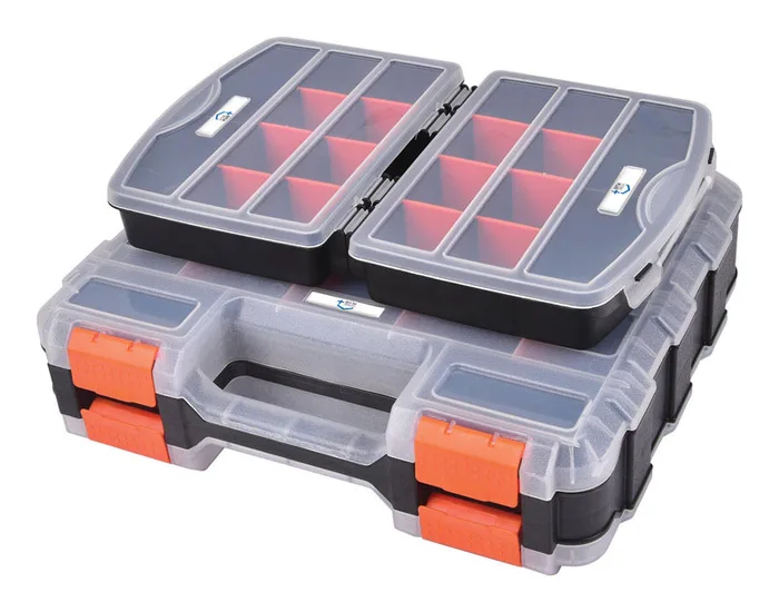 Home Plus 12 in. W X 8 in. H Storage Organizer Plastic 3 compartments Black (Pack of 6)
