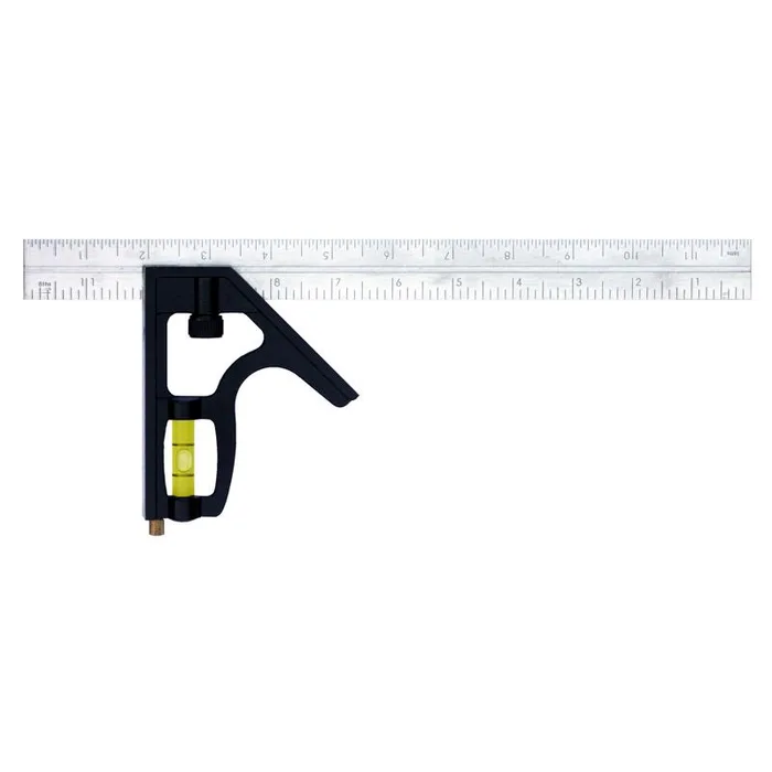 Johnson 12 in. L X 4-3/4 in. H Stainless Steel Combination Square