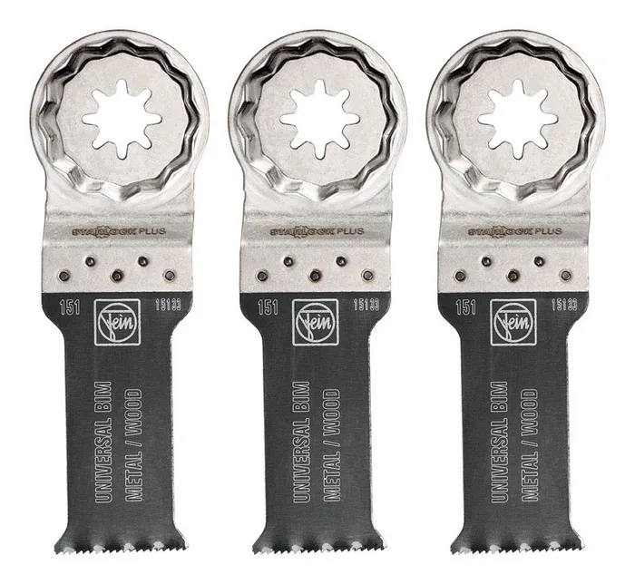 Fein StarlockPlus 1-1/8 in. X 1-1/8 in. L Bi-Metal E-Cut Universal Saw Blade 3 pk