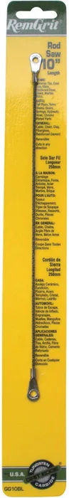 RemGrit 10 in. Carbide Grit Rod Saw Blade 0 TPI 1 pk