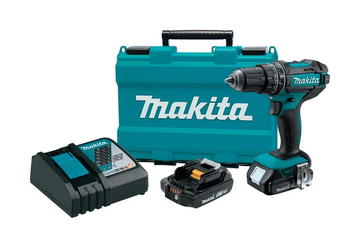 Makita 18V 1/2 in. Brushed Cordless Hammer Drill/Driver Kit (Battery & Charger)