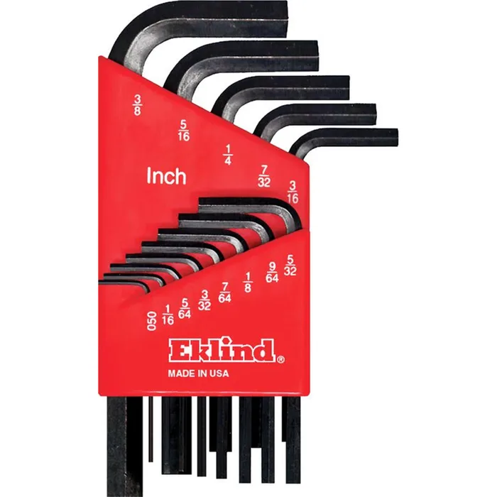 Eklind Hex-L Assorted SAE Short Arm Hex L-Key Set 13 pc (Pack of 6)